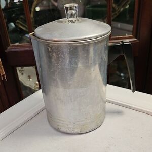 Vintage Chilton Ware 7 Cup Aluminum Percolator - Silver Coffee Pot - Complete